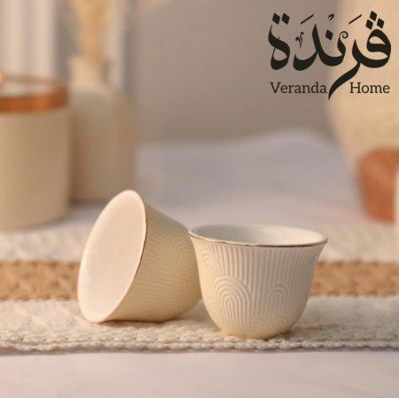 طقم 12 فنجان سادة Amber